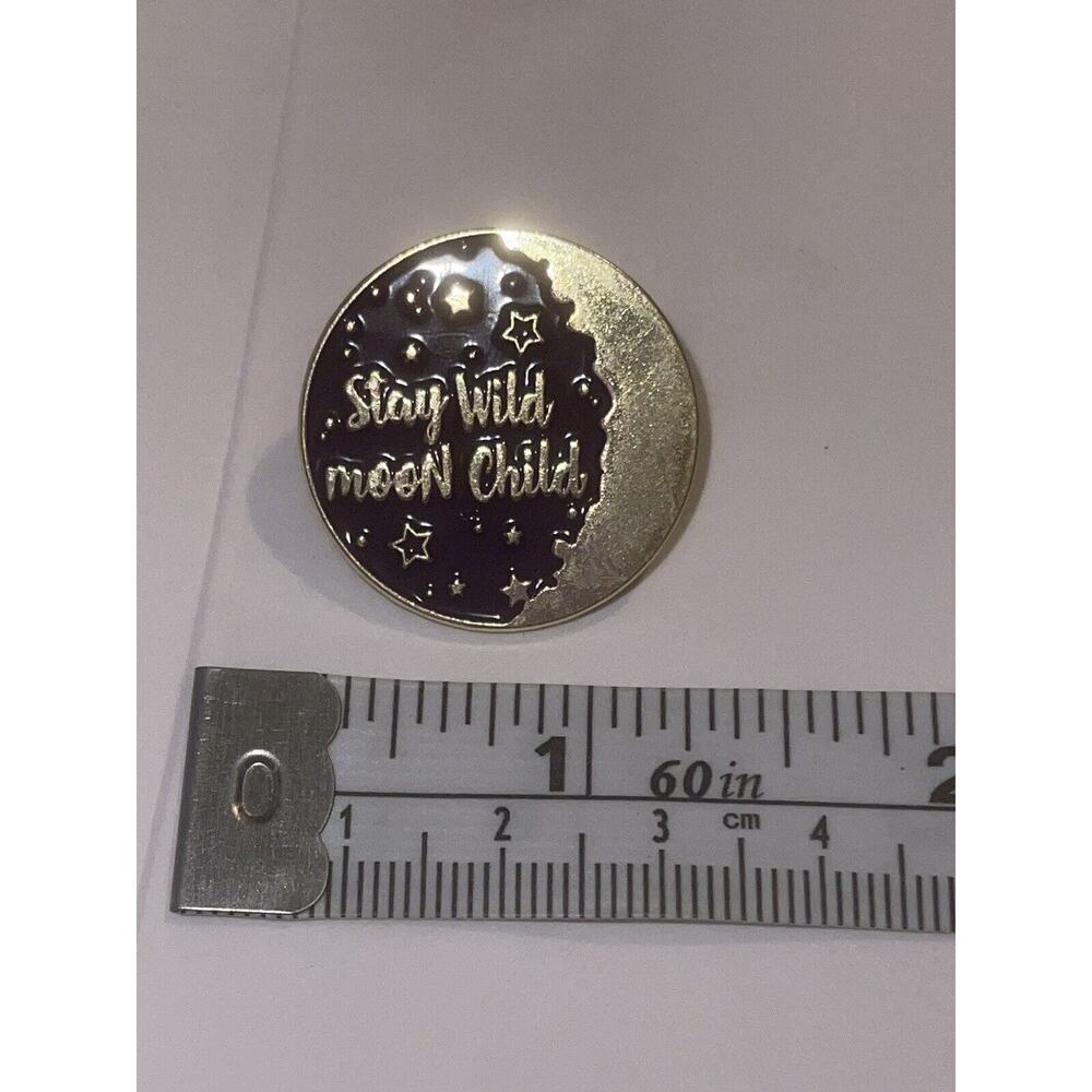 Stay Wild Moon Child Witch Halloween Star Pin Brooch
